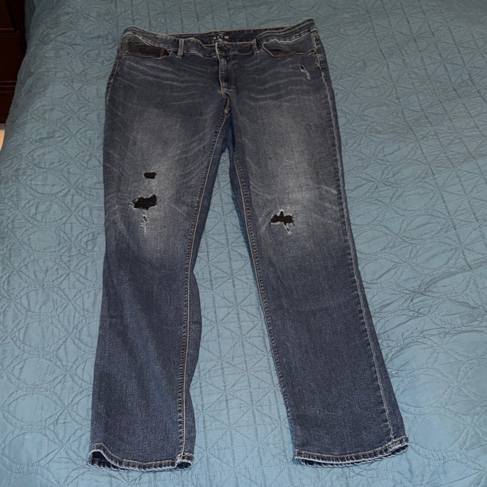 Women's Slim Leg Distressed Jeans - Tall